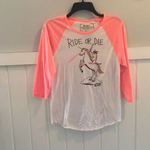 Riot Society, medium, mid sleeve.